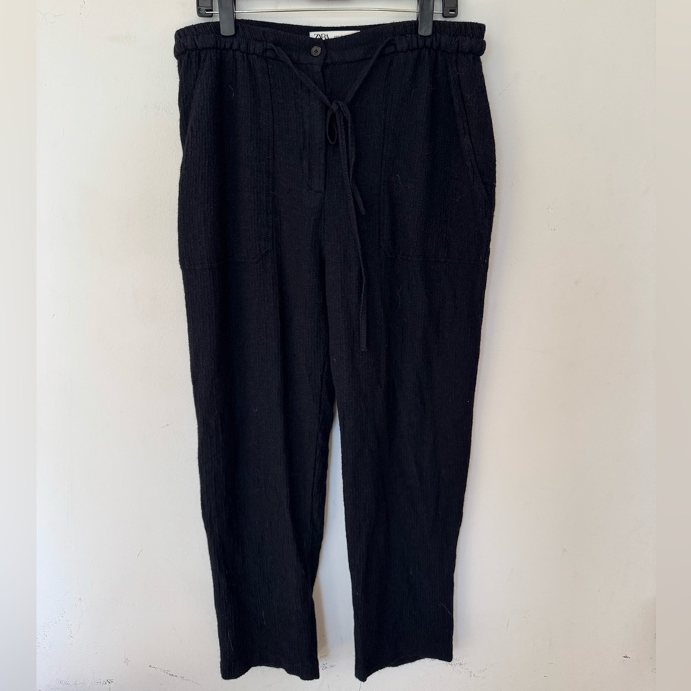 Zara Black/Navy Weave Track Pants